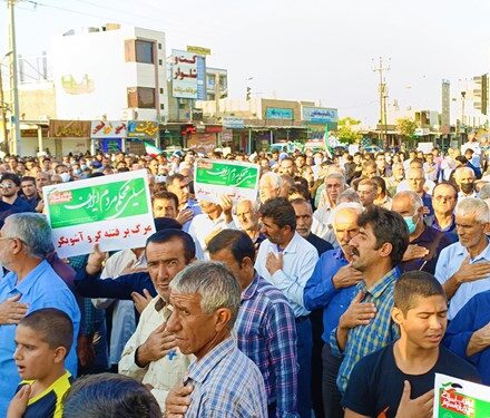 خروش مردم انقلابی دهدشت علیه آشوبگران/ امت رسولالله به پا خواستند+فیلم و عکس