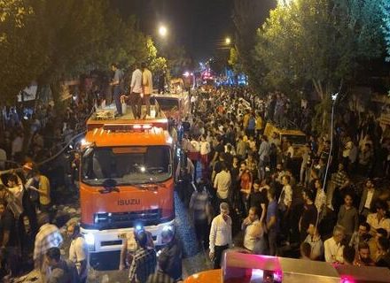 تصاویری از آتش سوزی در بازارچه امین نقده