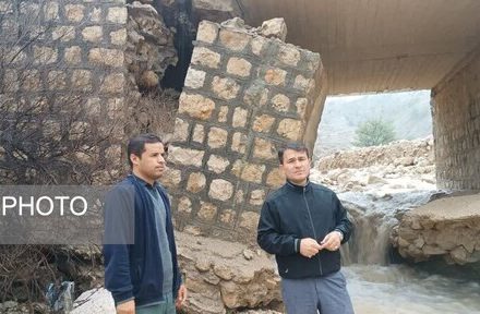 تخریب دو پل در شهرستان بهمئی به دنبال سیل