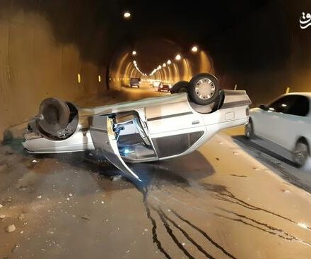 فیلم/ واژگونی خودرو سواری در جاده چالوس