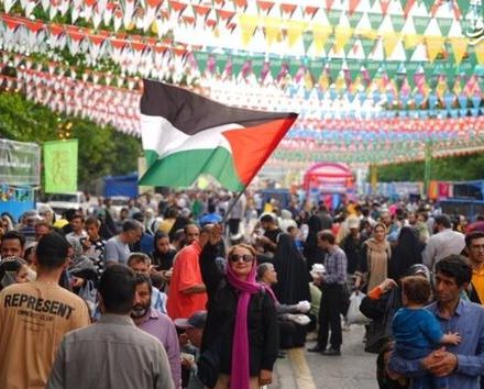 تایم لپس حضور گسترده مهمانان جشن غدیر در خیابان انقلاب