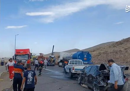 فیلم/ تصادف هولناک درمحور سلفچگان به ساوه با ۴ کشته