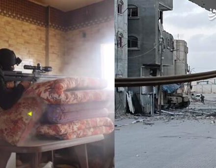 فیلم/ هدف قرار دادن دشمن توسط تکتیرانداز مقاومت در رفح