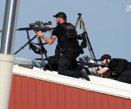 فیلم/ لحظه شلیک تکتیراندازان به عامل تیراندازی به ترامپ