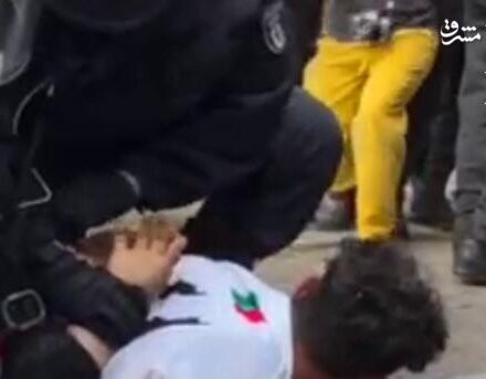 فیلم/ برخورد وحشیانه پلیس آلمان با نوجوانان حامی فلسطین